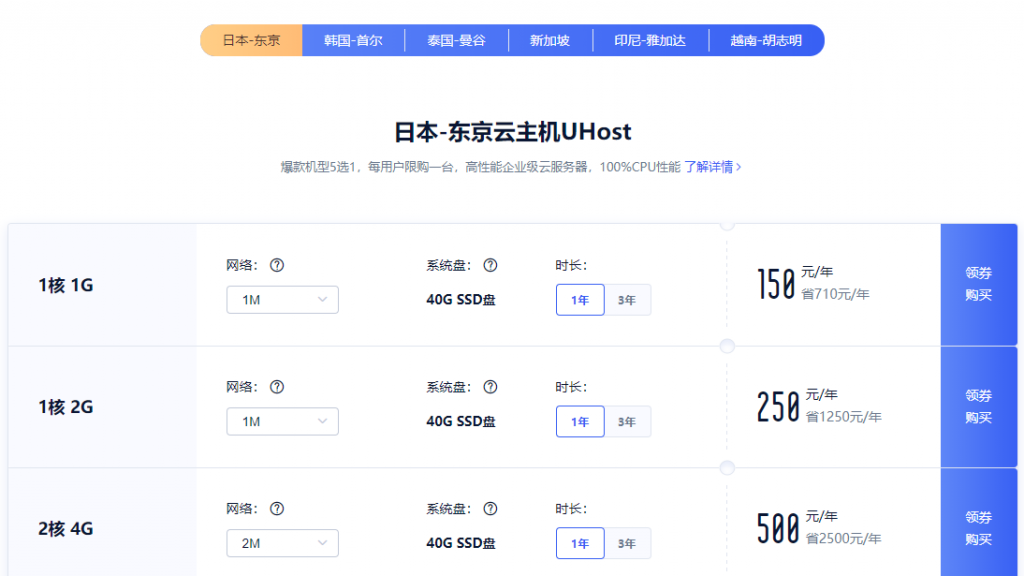 海外云服务器1折,香港台湾东京首尔等10M无限流量,1核1G仅450元/3年-老刘博客