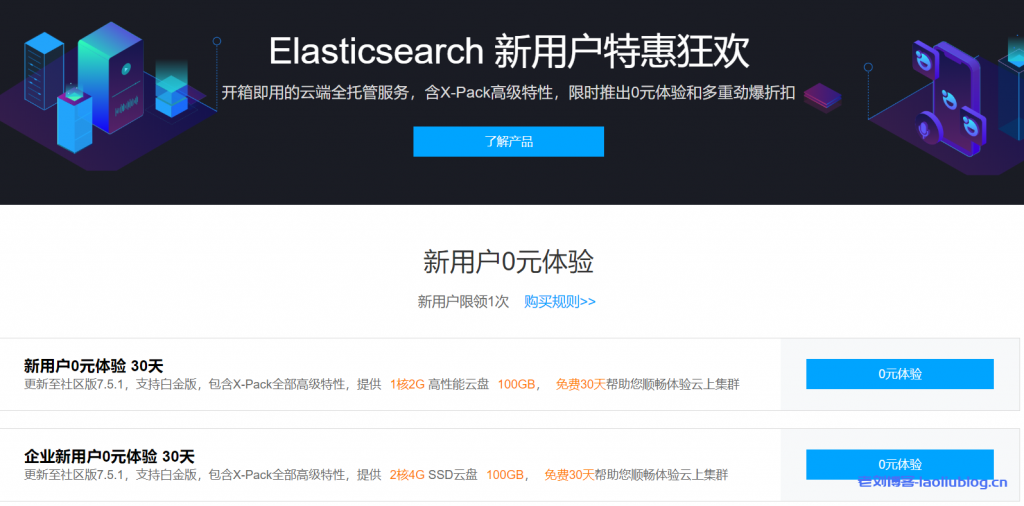 腾讯云Elasticsearch新用户特惠狂欢免费体验30天-老刘博客