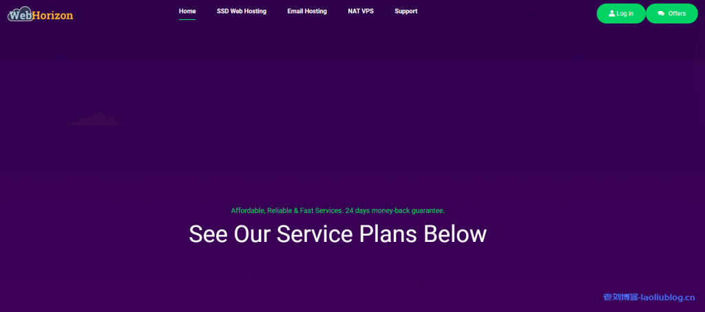 WebHorizon新加坡NAT VPS:$1.1/月/1核/256MB内存/5GB NVMe空间/250GB月流量/1Gbps端口/KVM-老刘博客