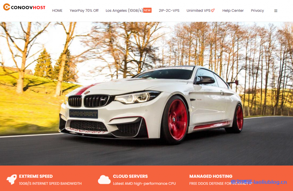 Conoov洛杉矶Cera机房KVM VPS优惠2核1GB内存20GB NVMe SSD空间500GB月流量10Gbps端口$6/月-老刘博客