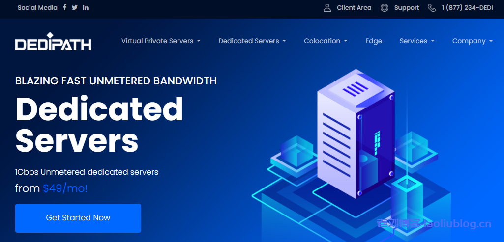 DediDath美国1Gbps带宽无限流量VPS服务器终身5.5折促销年付11美元起,架构可选KVM、OpenVZ分配多IP附优惠码及测试IP-老刘博客