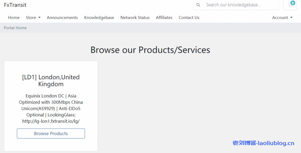FxTransit循环9折优惠：1核0.5G内存0.5G硬盘10G SSD硬盘100Mbps(国际)/100Mbps(中国优化)带宽512GB月流量月付$10起附循环9折优惠码-老刘博客
