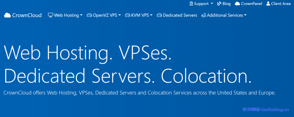 CrownCloud黑五特价VPS套餐：$7/月/2核/512MB内存/2TB空间/4TB流量/1Gbps端口/KVM/洛杉矶QN-老刘博客
