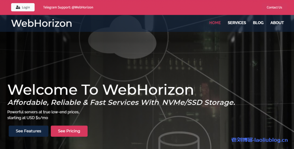 WebHorizon高性能新加坡OVZ VPS:£6/季/1GB内存/20GB NVMe空间/500GB流量@1Gbps端口-老刘博客