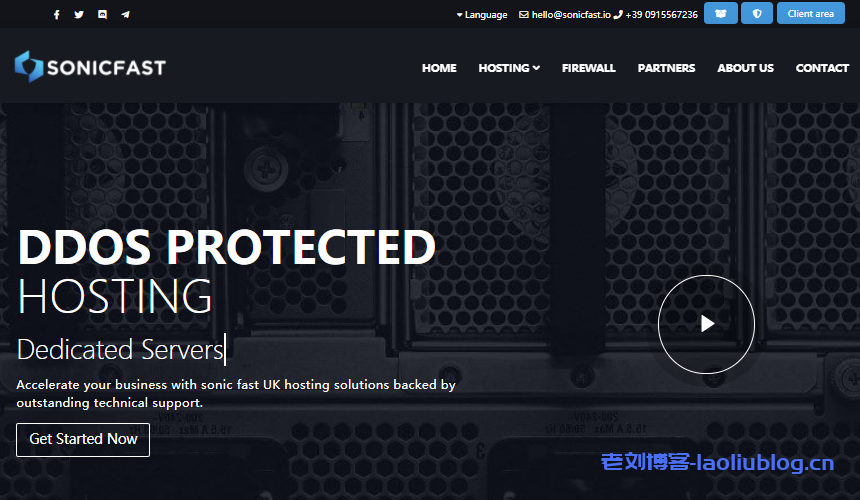 SonicFast英国VPS：免费100Gbps DDoS防护，€18/年/1核/512MB内存/5GB NVMe/1TB月流量/1Gbps端口/KVM-老刘博客