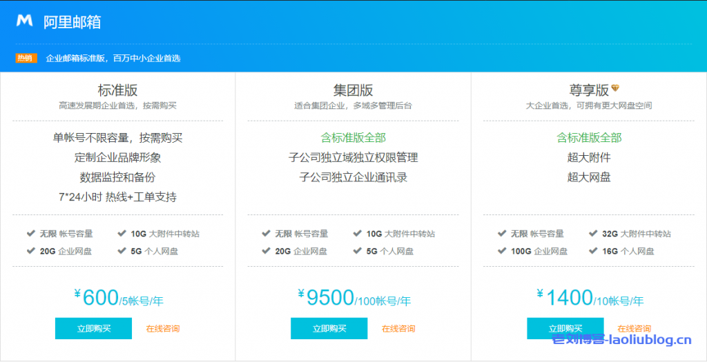 阿里企业邮箱多账号低至600元/年起,7*24 小时服务支持,数据迁移无缝对接,钉+邮办公更简单高效!