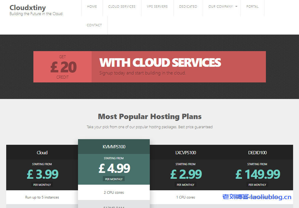 Cloudxtiny英国便宜VPS服务器5折促销,G口带宽双核2G内存40G SSD硬盘带2个IP仅£4/月