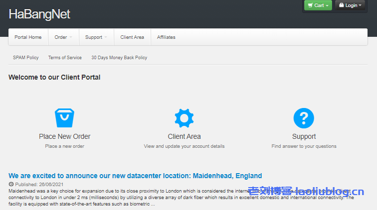 HaBangNet:1核/2G内存/25GB SSD硬盘/2TB流量/1Gbps带宽,$9.95/月起,可选香港/美国/欧洲机房-老刘博客