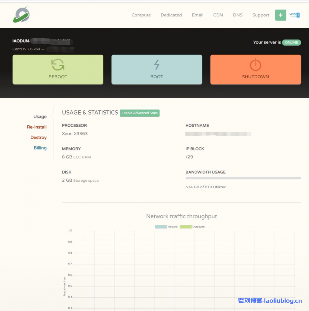CloudCone美国便宜独服清仓大甩卖，$69/月/E3-1240/32G/1TB存储/1Gbps端口15T或100M不限流量-老刘博客