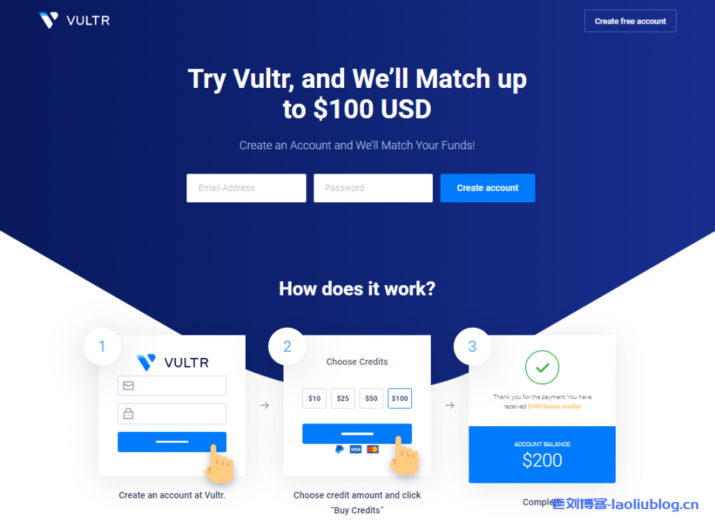 VULTR:全球25个数据中心KVM月付2.5美元起(支持按小时计费),新用户赠送50美元-老刘博客