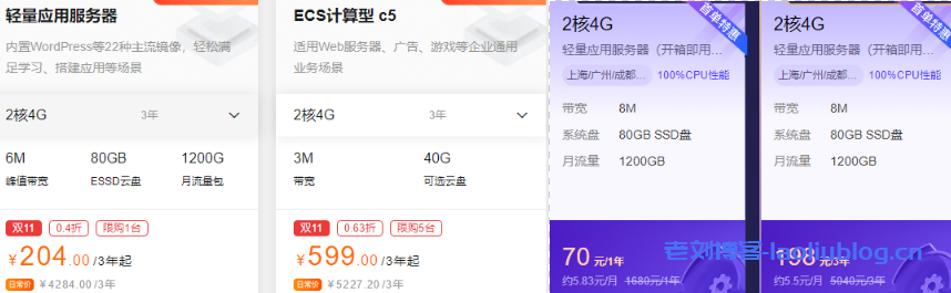 阿里云腾讯云有哪些免费或便宜的云服务器值得推荐？-老刘博客