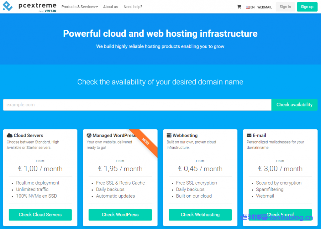 PCextreme荷兰KVM VPS:€1.24/月/1核1GB内存/10GB SSD空间/不限流量@100Mbps端口