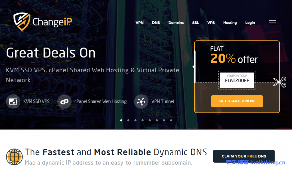 ChangeIP全场8折优惠继续中！美国高防VPS月付2.39美元起，不限流量VPS年付19.2美元起，可选洛杉矶/丹佛/芝加哥/荷兰机房-老刘博客