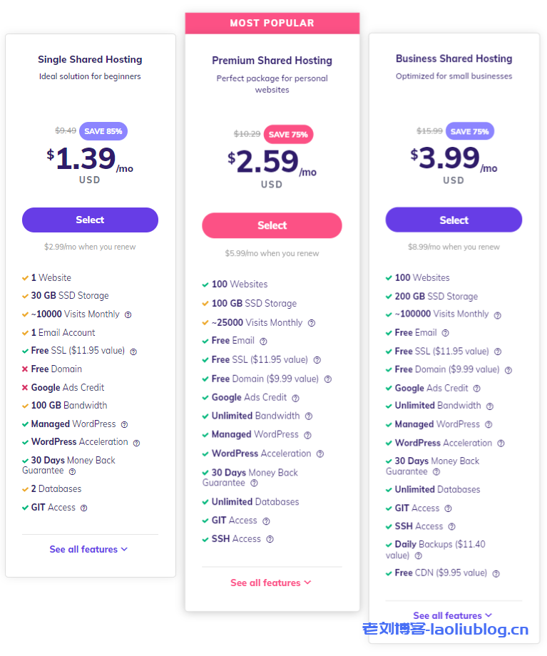 Hostinger新年优惠:虚拟主机低至85折每月$1.39起,WordPress主机低至8折每月$1.99起,云主机低至67折每月$9.99起