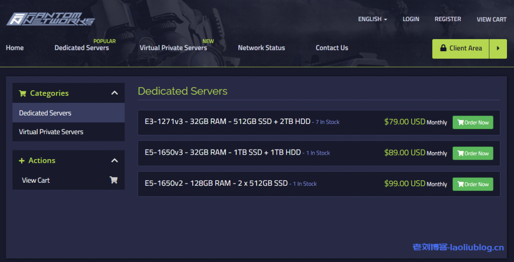 FantomNetworks美国洛杉矶Psychz机房独立服务器全场75折！$39.5/月/E3-1271v3/32GB内存/512GB SSD+2TB硬盘/10TB流量@1Gbps带宽-老刘博客