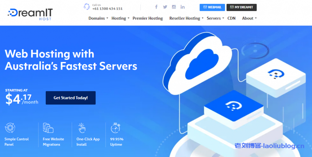 Dreamithost一次性5折优惠!VPS:$7/月/2GB内存/50GB NVMe空间/1TB流量/1Gbps端口/DDOS/KVM/澳大利亚/新西兰-老刘博客