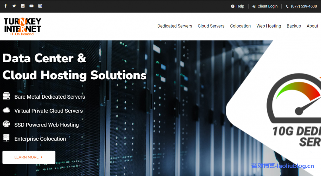 TurnkeyInternet：美国独立服务器，2*X5650/32G内存/240GB SSD/100 TB流量/10Gbps带宽，$176/月起，30天退款保证-老刘博客