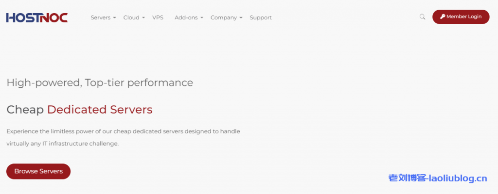 hostnoc独立服务器：美国洛杉矶机房，低至$39.99/月，e3-1230v2/16g内存/1T硬盘/100T流量-老刘博客