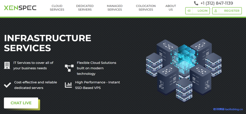 XenSpec美国VPS：可选圣何塞、芝加哥机房，$2.95/月起/1核1G/10GB SSD/无限流量@1Gbps带宽-老刘博客