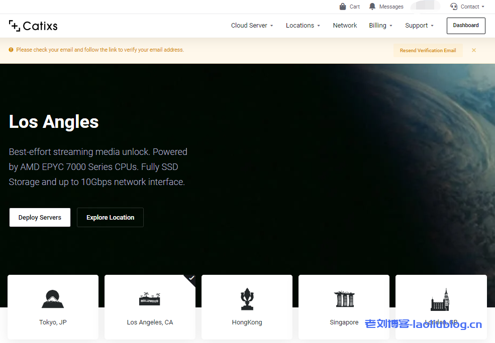 Catixs:$6/月/1GB内存/16GB NVMe空间/1TB流量/1Gbps端口/KVM/香港/日本/洛杉矶/英国-老刘博客