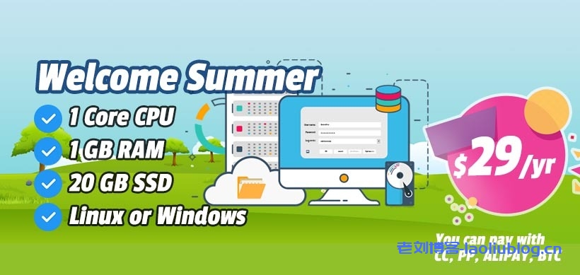 HOSTIGER WELCOME SUMMER! Amazing prices from $29 per year! Linux / WindowsVPS!-老刘博客