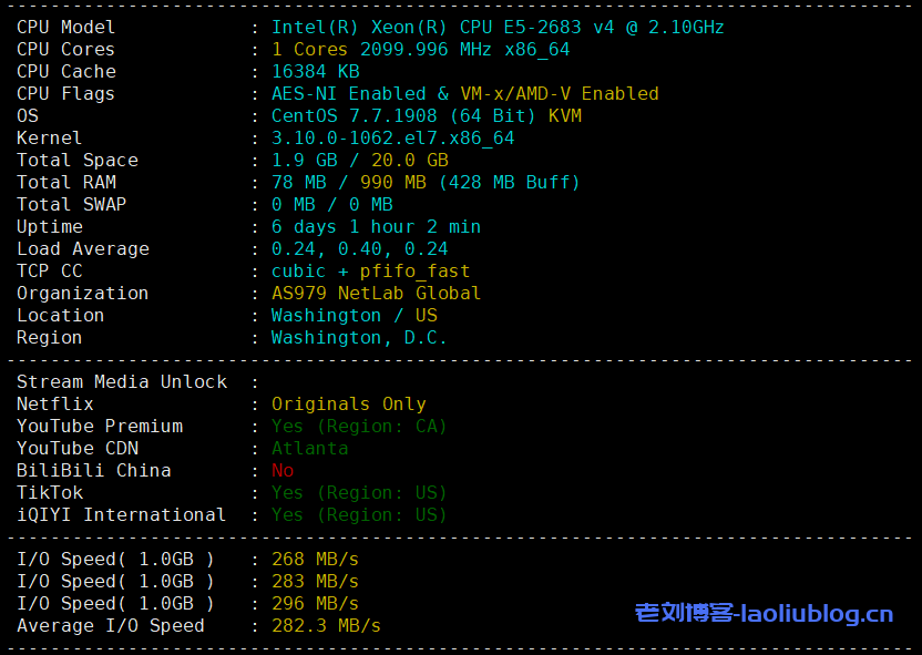 六六云美西原生9929线路(新)VPS测评:国内延迟、丢包率、性能和带宽、路由去回程、流媒体和TikTok检测