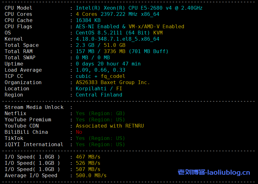主机测评：JustHost怎么样？JustHost芬兰赫尔辛基VPS简单测评分享-老刘博客