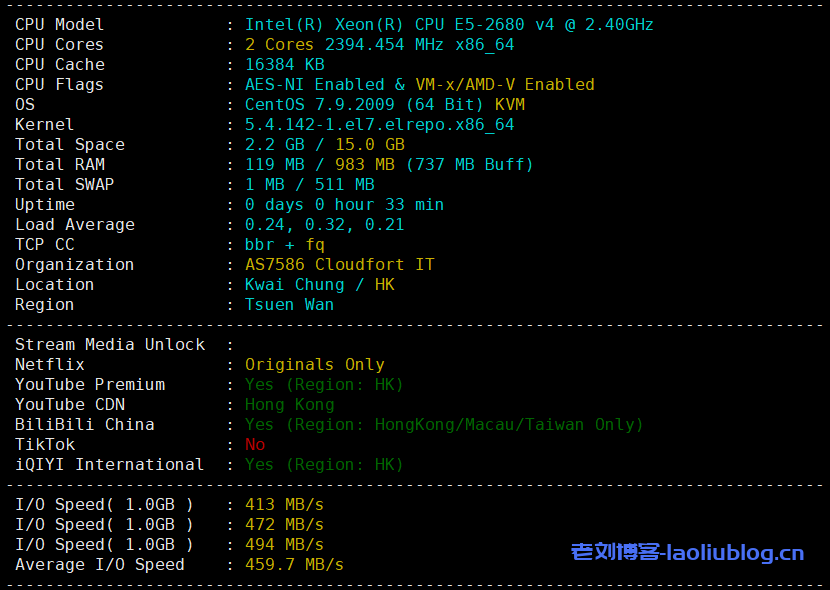 香港vps主机测评：CubeCloud魔方云香港CN2 GIA线路VPS怎么样详细介绍-老刘博客