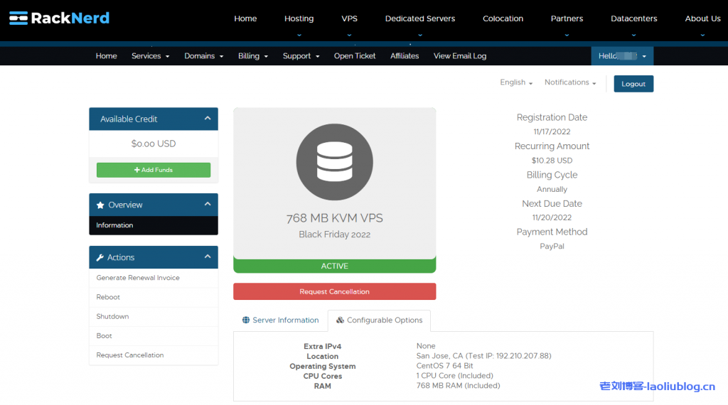RackNerd怎么样?RackNerd黑五活动年付$10.28美国便宜VPS测评分享,美国原生IP,解锁美区TikTok流媒体-老刘博客