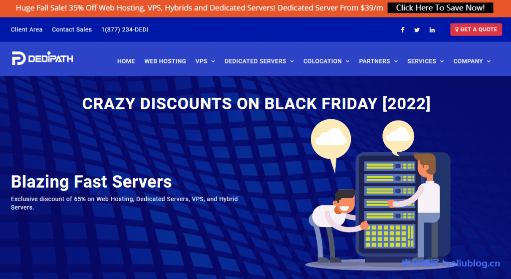 DediPath黑五活动:全场VPS优惠65%!美国1Gbps带宽不限流量VPS低至$14.7/年,特价独服$39/月起-老刘博客