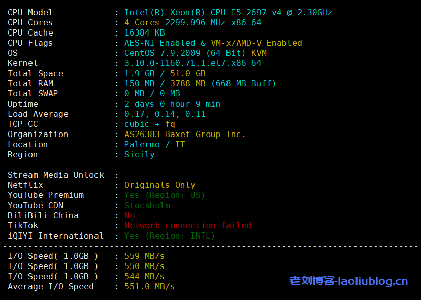 国外主机测评之justhost意大利vps：意大利原生IPv4+美国原生IPv6，解锁Netflix，三网去程绕美国，电信移动回程直连，移动回程绕美国-老刘博客