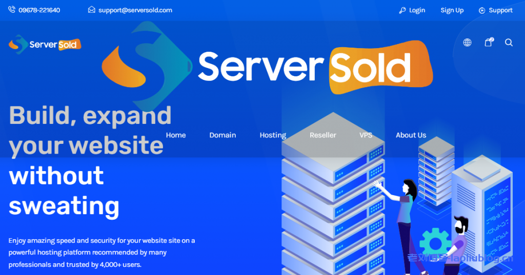 ServerSold孟加拉国VPS:$15/月/1核/4G内存/30G固态硬盘/不限流量@1Gbps带宽-老刘博客
