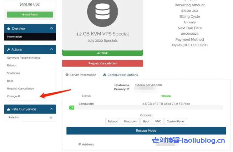 RackNerd支持自动更换IP啦!VPS新购72h内免费,超出则$3/次-老刘博客