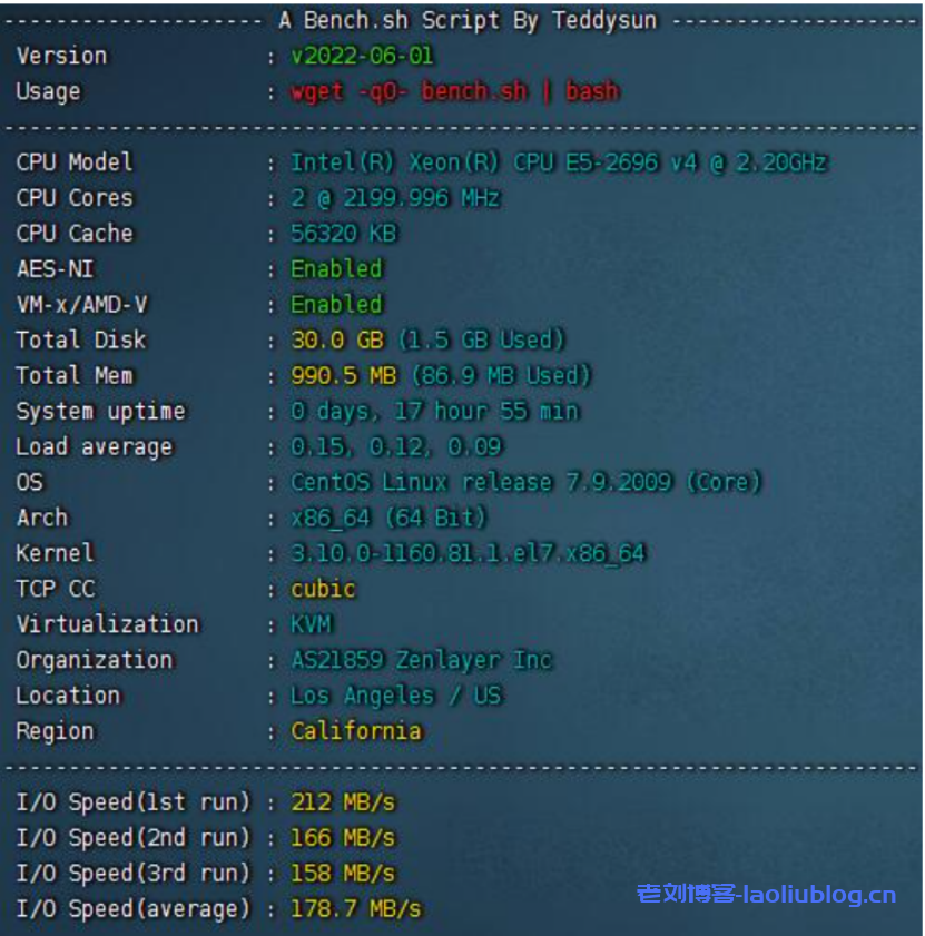 莱卡云怎么样?莱卡云美国Zenlayer数据中心三网CN2优化VPS测评分享-老刘博客