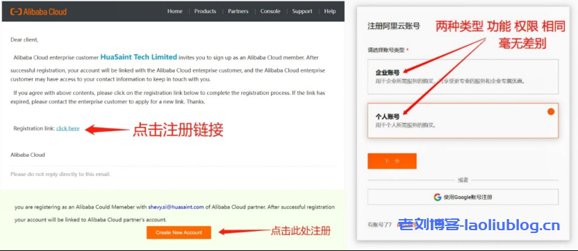 HuaSaint（华圣云）：阿里云国际版无门槛开户-免实认证买200M香港服务器教程-老刘博客
