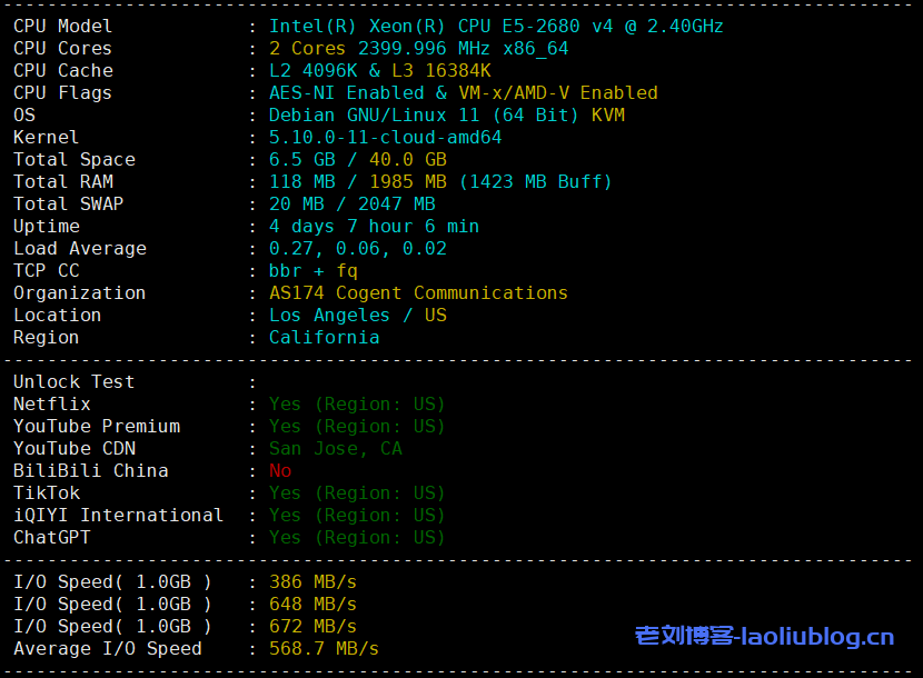 Lisahost丽萨主机怎么样？Lisahost美国AS4837线路VPS（原生IP/双ISP IP）简单测评分享-老刘博客