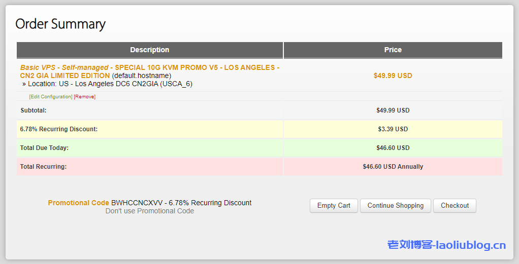 搬瓦工传家宝补货!年付46.60美元,1核/512MB/1Gbps@500GB流量,可选洛杉矶DC6 DC9/日本软银/荷兰AS9929等-老刘博客