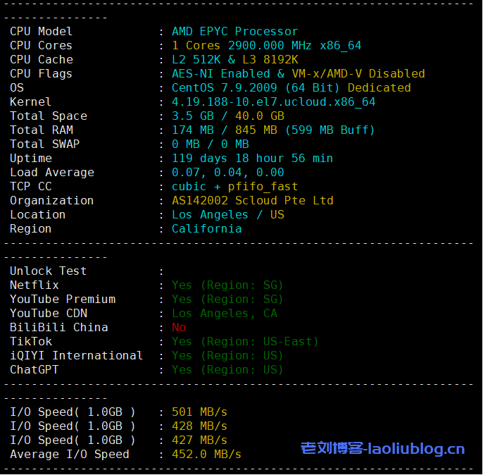 SurferCloud怎么样?SurferCloud美国洛杉矶轻量云VPS测评分享-老刘博客