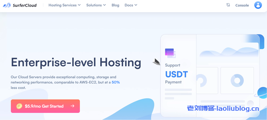 SurferCloud企业级云服务器促销:$20.9/月/4核8G内存5M带宽@不限流量,全球15机房同价,支持Linux/Windows系统-老刘博客