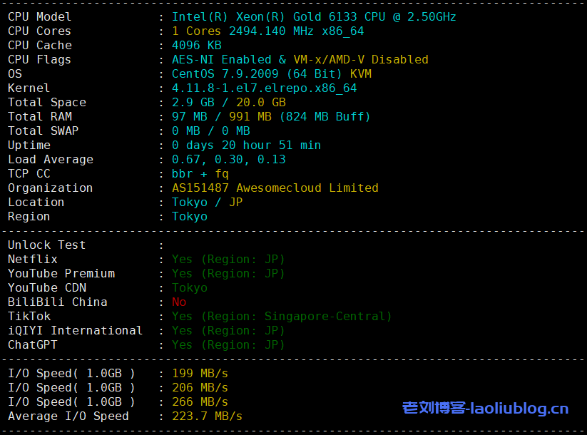 测评六六云【2024 618活动】日本软银年付特别款,249元-老刘博客
