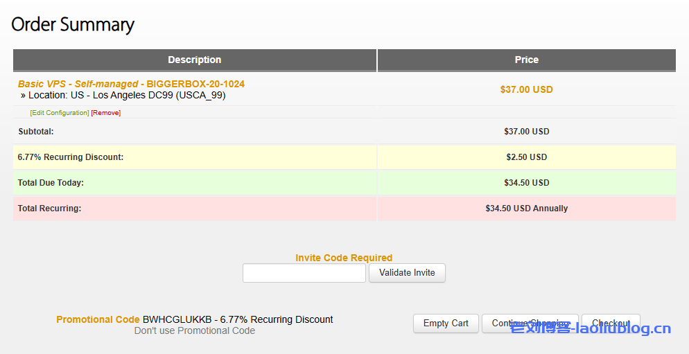 搬瓦工新上线洛杉矶DC99新型号，$34.5/年，1TB流量@1.5Gbps带宽-老刘博客