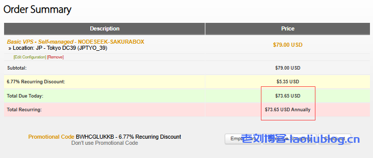 搬瓦工:日本Tokyo DC39机房VPS,$73.65/年-500GB流量@1Gbps带宽,三网CMI线路-老刘博客